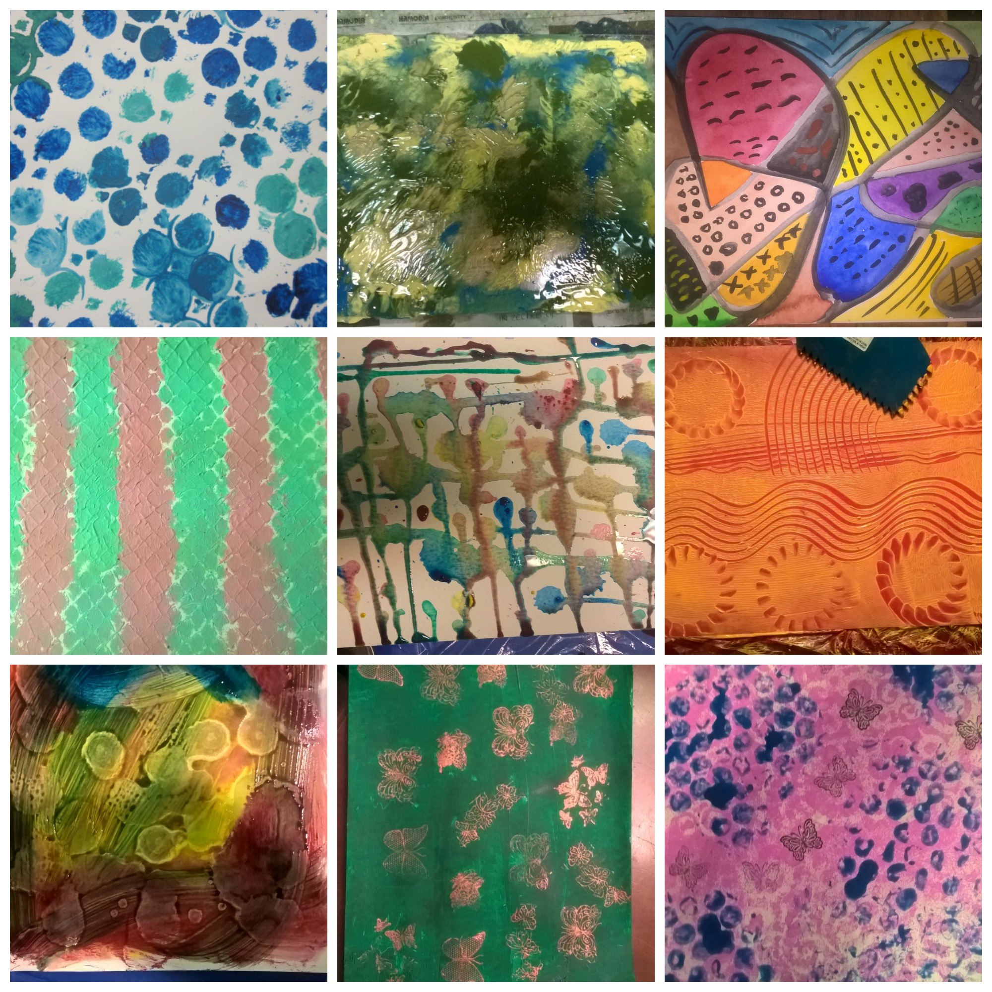 Making Pretty Colorful Tissue Paper Backgrounds For Collage Art