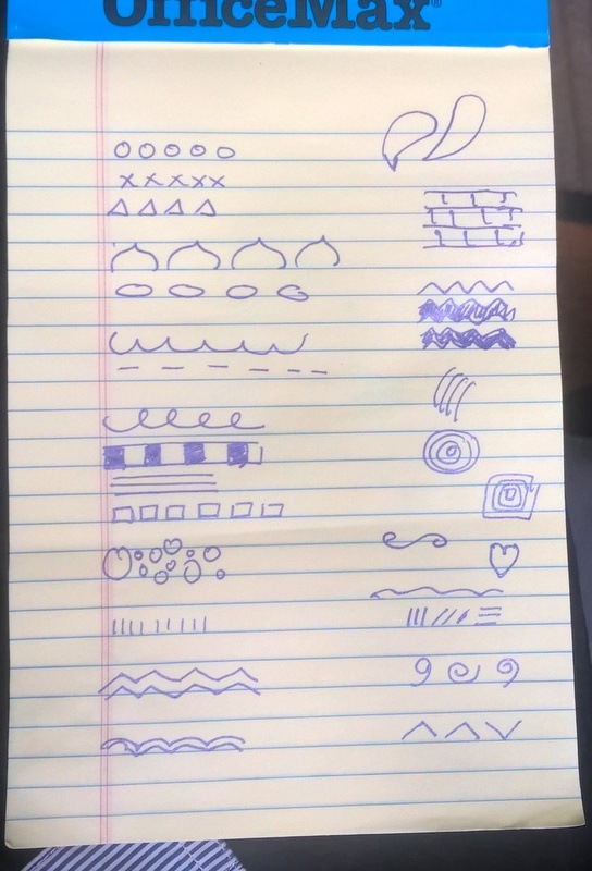 sheet with doodle ideas