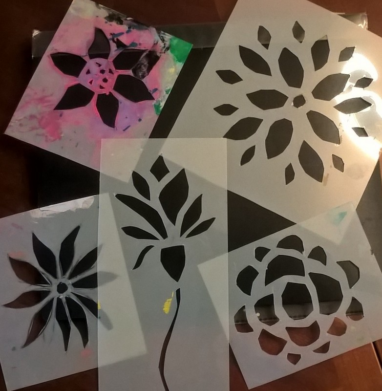 homemade plastic flower stencils