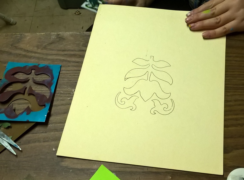 creating designs with stencils