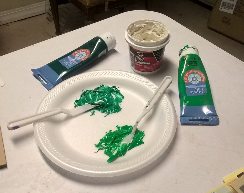 mixing acrylic paint with joint compound