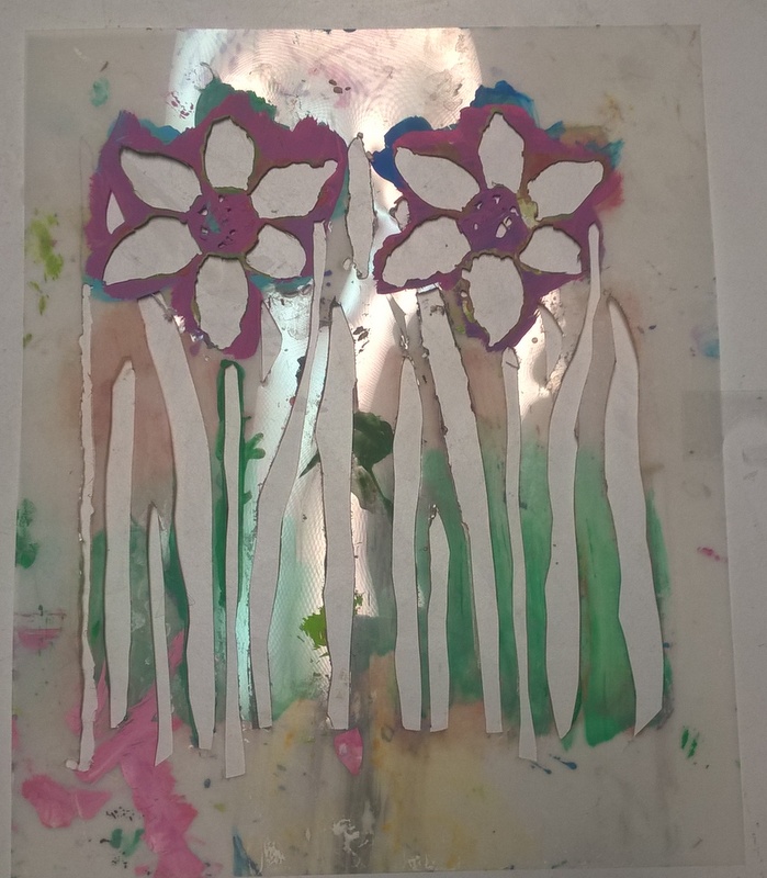 homemade flower stencil