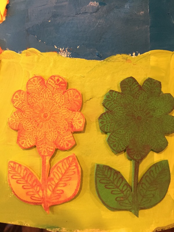 foam flowers from flower stamp